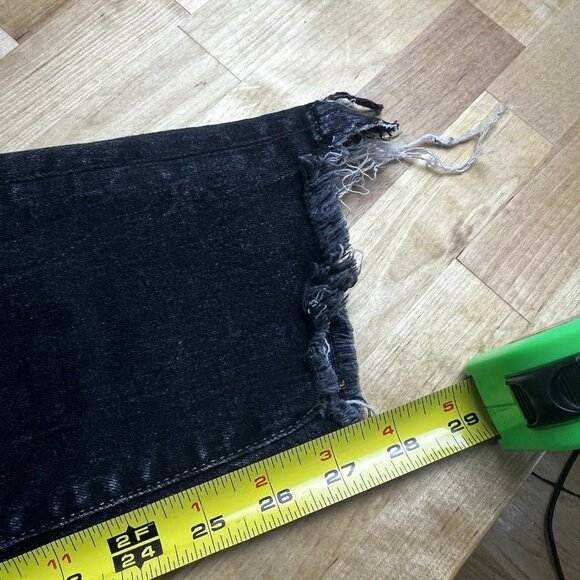 R13‎ Jeans Alison Skinny Tartlon Raw Hem Dark Distressed Made In Italy Size 27 - Picture 13 of 13